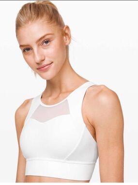 Lululemon Breathe it In Bra White Size 6 New With Tags